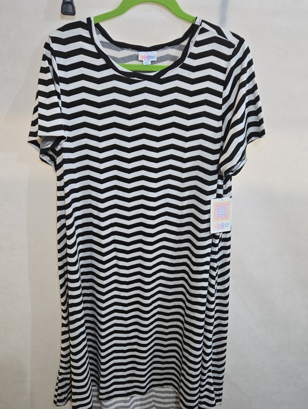 LuLaRoe Black and White Striped Top